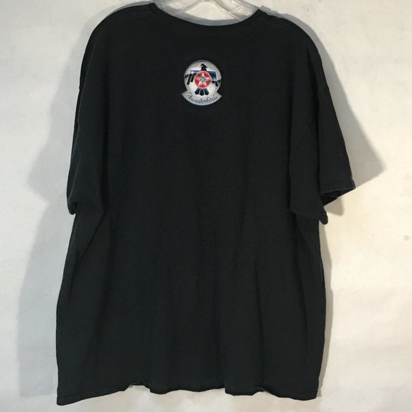 US Air Force Thunderbirds Fighter Plane Black Tee Short Sleeve T Shirt XXL - Picture 11 of 11